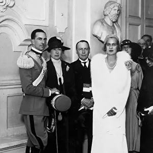 A group portrait during Umberto II of Savoy II and Maria Jos of Belgium wedding at Quirinale