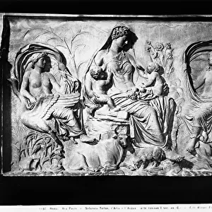 Saturnia, Tellus, relief on the Ara Pacis in Rome