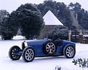 1924 Bugatti Type 35 in snow