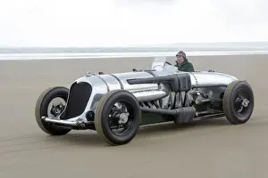 Images Dated 2015: 1933 Napier Railton driven by Doug Hill at Pendine sands 2015