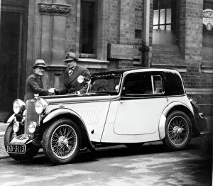 British Prints: 1933 Singer 9 Sports Coupe. Monte Carlo Rally