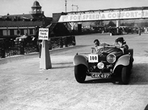 1938 SS 100 in Junior Car club event at Brooklands 25th March 1939