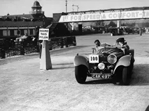 1938 SS 100 in Junior Car club event at Brooklands 25th March 1939