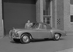 Images Dated 2017 July: 1955 Daimler Conquest Roadster, Hooper body with Norman Wisdom