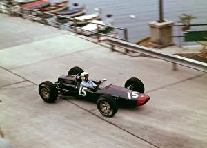 1965 Monaco GP. Richard Attwood Lotus 25 BRM V8