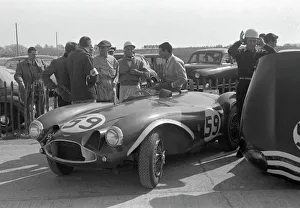 Aston Martin DB3S Stirling Moss, Goodwood International Sports car race 2.4.1956 Aston Martin DB3S Stirling Moss, Goodwood International Sports car race 2.4.1956