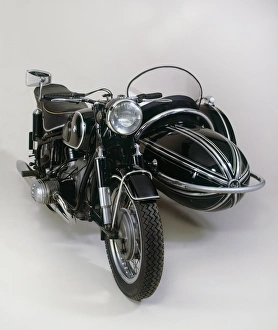 German Prints: BMW R50 motorcycle with STEIB sidecar 1957