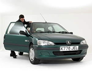 Car salesman with customer