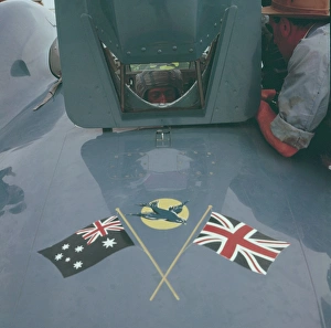 Donald Campbell prepares for a run in Bluebird at Lake Eyre 1963 Donald Campbell prepares for a run in Bluebird at Lake Eyre 1963