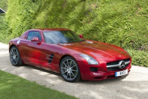 Prints of E01180 Mercedes Benz AMG SLS 6.3 2011 Gullwing Images Dated 2012 August: E01180 Mercedes Benz AMG SLS 6. 3 2011