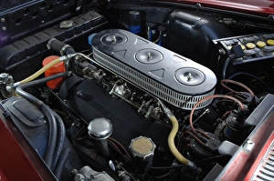 Classic Car Prints: Ferrari 250 GTE 2+2 1962 engine