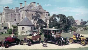 Group of Veteran and Vintage cars outsside Palace House, Beaulieu Group of Veteran and Vintage cars outsside Palace House, Beaulieu