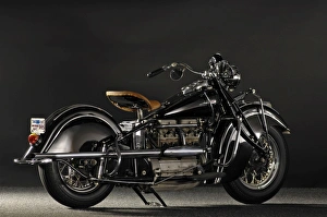 Vintage Motorbike Prints: Indian four IOE