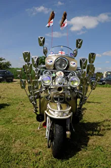 Lambretta scooter showing mod mirrors