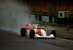 Racing Prints: McLaren Peugeot MP4-9, Mika Hakkinen tyre testing at Silverstone 1994