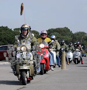 <b class=qtipBold><figcaption>Mods on Scooters</figcaption></b><br><em>© National Motor Museum</em> Mods on Scooters
