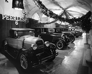 American Car Prints: Peerless display at car show 1926