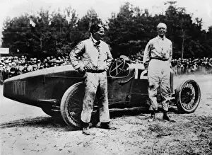 Grand Prix Prints: Sir Henry Segrave after winning 1923 French Grand Prix in Sunbeam