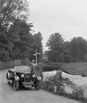 Classic Car Prints: Talbot at Corhampton in Hampshire, 1930 s. BRU 3483