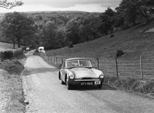 Classic Car Prints: Trevor Wilkinson driving TVR prototype RGS Atlanta bodied saloon, 1954 Morecambe rally