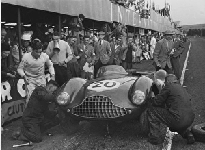 TT Dundrod 1953 Aston Martin makes Pit Stop TT Dundrod 1953 Aston Martin makes Pit Stop