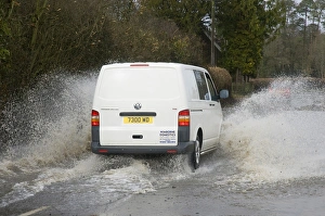 Images Dated 2008 March: Van splashing through flood