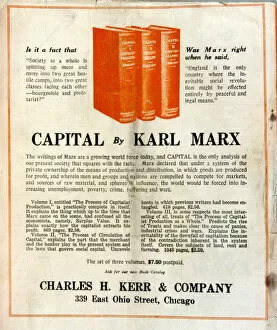Advertising for the sale of Karl Marxs book "Le Capital"