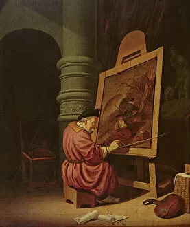Interior of a Studio or, A Painter in his Studio, 1649 (oil on panel)
